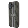 Guess 4G Printed Stripes MagSafe Apple iPhone 16 Plus - dėklas telefonui rudos spalvos