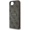 Guess PU Leather 4G Colored Ring MagSafe Apple iPhone 16e dėklas telefonui rudos spalvos