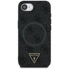 GUESS dėklas skirtas Apple iPhone 16e (SE 4 2025) compatible with MagSafe GUHMPSE4P4TDPK (PU 4G Triangle Logo) juodos spalvos