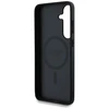Guess 4G Round Patch Classic Logo MagSafe Samsung Galaxy S25 Plus dėklas telefonui rudos spalvos