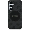 Guess 4G Round Patch Classic Logo MagSafe Samsung Galaxy S25 dėklas telefonui juodos spalvos