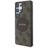 Guess 4G Round Patch Classic Logo MagSafe - dėklas skirtas Samsung Galaxy S25 Ultra ruda