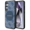 Guess 4G Round Patch Classic Logo MagSafe Samsung Galaxy S25 Plus dėklas telefonui mėlynos spalvos