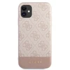 Apple iPhone 11 Guess Dėklas 4G Stripe (GUHCN61G4GLPI) rožinės spalvos