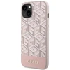 Dėklas GUESS GUHMP14MHGCFSEP IPHONE 14 PLUS / 15 PLUS 6.7 "Rožinis / Rožinis HARD CASE GCUBE STRIPES MAGSAFE