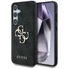 Guess PU 4G Metal Logo dėklas skirtas Samsung Galaxy S25 pilkos spalvos
