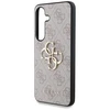 Guess PU 4G Metal Logo dėklas skirtas Samsung Galaxy S25 rožinės spalvos