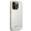 „Guess Croco Collection“ dėklas, skirtas iPhone 14 Pro 6.1" - sidabrinis