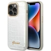„Guess Croco Collection“ dėklas, skirtas iPhone 14 Pro 6.1" - sidabrinis