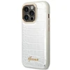 „Guess Croco Collection“ dėklas, skirtas iPhone 14 Pro 6.1" - sidabrinis