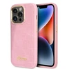 Guess GUHCP14LHGCRHP iPhone 14 Pro 6,1 colio eilinis/rožinis kietas dėklas Croco kolekcija