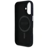 Guess Denim Triangle Logo MagSafe dėklas iPhone 16 - juodas