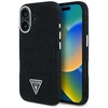 Guess Denim Triangle Logo MagSafe dėklas iPhone 16 - juodas