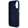 Guess Denim Triangle Logo MagSafe iPhone 16 Dėklas - Mėlyna
