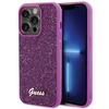 Guess GUHCP15LPMSDGSF iPhone 15 Pro 6.1" fuksja / fuschia kietas dėklas Disco Metal Script