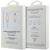 Guess Ebossed Logo USB-C / Lightning kabelis 1.5m fast charging - aukso spalvos
