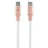 Guess Ebossed Logo USB-C / USB-C 1,5 m greito įkrovimo laidas – rožinė