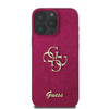 Guess Fixed Glitter Big 4G Apple iPhone 16 Pro Max - dėklas telefonui violetinės spalvos