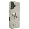 Guess GUHCP16MHG4SGD Apple iPhone 16 Plus 6.7" auksinis kietasis dėklas Fixed Glitter Big 4G