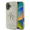 Guess GUHCP16MHG4SGD Apple iPhone 16 Plus 6.7" auksinis kietasis dėklas Fixed Glitter Big 4G