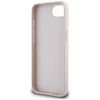 Guess PU Fixed Glitter 4G Metal Logo Apple iPhone 16e dėklas telefonui rožinės spalvos