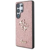 Dėklas Guess Fixed Glitter Big 4G Metal Logo skirtas Samsung Galaxy S25 Ultra rožinės spalvos