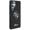 Guess PU Fixed Glitter 4G Metal Logo dėklas skirtas Samsung Galaxy S25 Ultra juodos spalvos