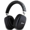 Guess GCube Metallic Script Logo Bluetooth belaidės ausinės su lankeliu ant galvos juodos spalvos