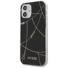 Apple iPhone 12 Mini Guess dėklas Gold Chain Collection (GUHCP12SPCUCHBK) juodos spalvos