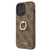 Apple iPhone 13 Pro Guess dėklas 4G with Ring Stand (GUHCP13L4GMRBR) rudos spalvos