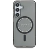 Guess Glitter Circle Classic Logo MagSafe Samsung Galaxy S25 dėklas telefonui juodos spalvos