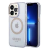 „Guess“ auksinis permatomas „MagSafe“ dėklas, skirtas „iPhone 14 Pro Max 6.7“ - Violetinė