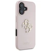 Dėklas Guess Grained Big 4G Logo Small Classic Logo Apple iPhone 16 rožinės spalvos