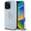 Guess Grained Big 4G Logo Small Classic Logo Apple iPhone 16 Pro Max dėklas telefonui mėlynos spalvos