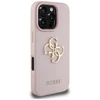 Dėklas Guess Grained Big 4G Logo Small Classic Logo Apple iPhone 16 Pro rožinės spalvos