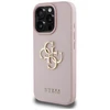 Dėklas Guess Grained Big 4G Logo Small Classic Logo Apple iPhone 16 Pro rožinės spalvos