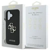 Guess Grained Big 4G Logo Small Classic Logo Apple iPhone 16 dėklas telefonui juodos spalvos