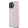 Apple iPhone 16 Pro Guess Grained Ring MagSafe (GUHMP16LPGHSMMP) dėklas telefonui rožinės spalvos