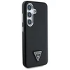 Guess Grained Triangle Logo MagSafe Samsung Galaxy S25 dėklas telefonui juodos spalvos