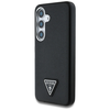 Guess Grained Triangle Logo MagSafe Samsung Galaxy S25 dėklas telefonui juodos spalvos