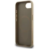 Guess Grained Triangle MagSafe dėklas iPhone 16e - ruda