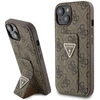 Apple iPhone 15 Guess Hardcase Grip Stand 4G Triangle Strass (GUHCP15SPGS4TDW) telefono dėklas rudos spalvos