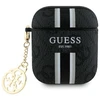 Dėklas Apple AirPods 1/2 Guess Cover Printed Stripes Charm (GUA2P4RPSK) juodas