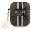 Dėklas Apple AirPods 1/2 Guess Cover Printed Stripes Charm (GUA2P4RPSW) ruda