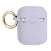 Dėklas Guess GUA2SGGEU „AirPods“ dangtelis yra purpurinis / violetinis silikono blizgesys