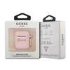Apple AirPods Guess silikoninis Vintage Script (GUA2SSSI) ausinių dėklas rožinės spalvos