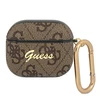 Dėklas Guess GUA34GSMW AirPods 3 dangtelis ruda / ruda 4G Script Metal Collection