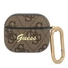 Dėklas Guess GUA34GSMW AirPods 3 dangtelis ruda / ruda 4G Script Metal Collection