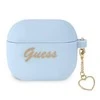 Apple AirPods 3 Guess silikoninis Charm Heart Collection (GUA3LSCHSB) ausinių dėklas mėlynos spalvos