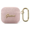 Apple AirPods 3 Guess Saffiano Script Metal Collection (GUA3SASMP) ausinių dėklas rožinės spalvos